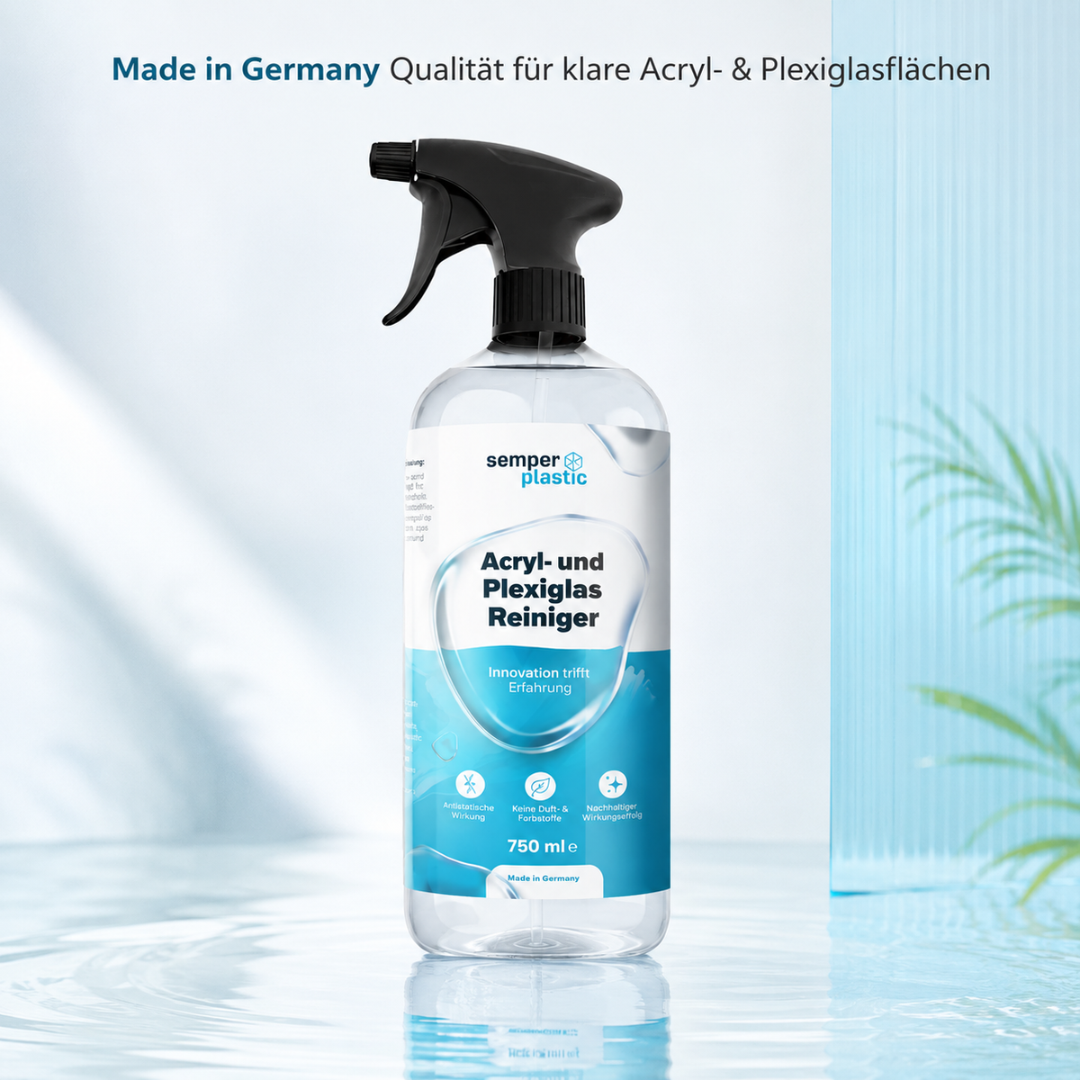 Plexiglas & Acrylglas Reiniger mit Mikrofasertuch von semper plastic