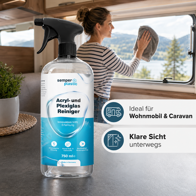 Plexiglas & Acrylglas Reiniger mit Mikrofasertuch von semper plastic