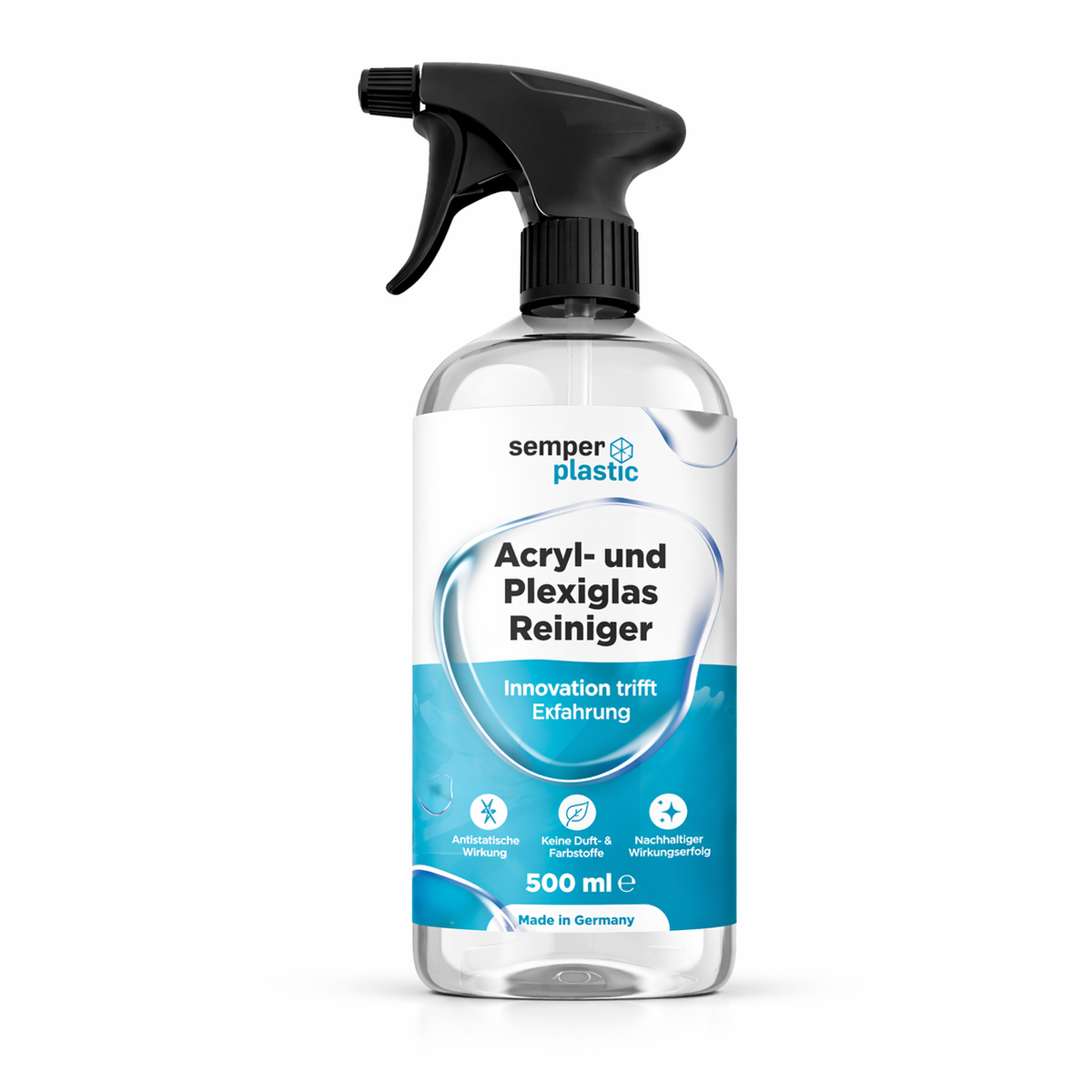 Plexiglas & Acrylglas Reiniger mit Mikrofasertuch – streifenfrei, 250 / 500 / 750 ml